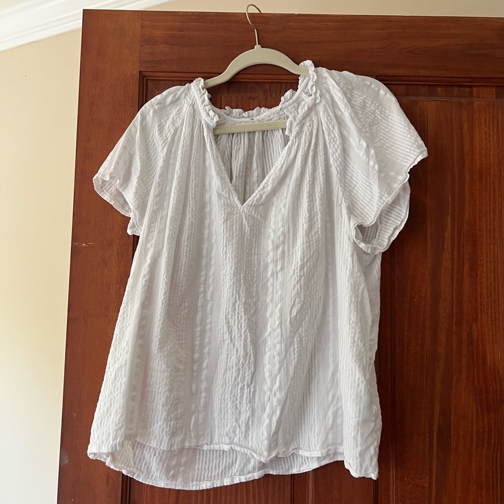 J. Crew White Cotton Top
